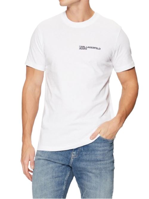 T-shirt bianca in cotone Karl Lagerfeld jeans | A1M17003100
